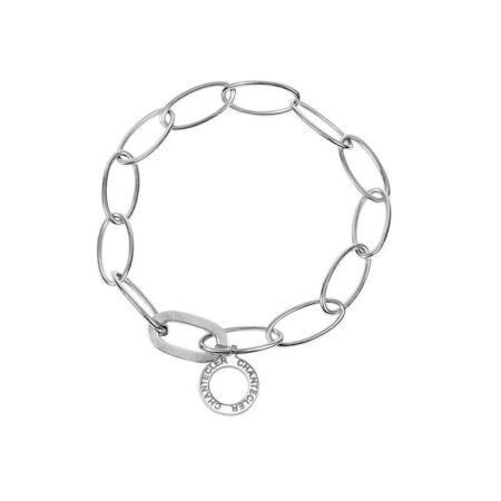 CHANTECLER BRACCIALE A MAGLIE OVALI IN ORO BIANCO