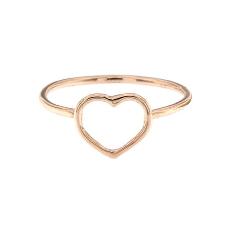 Marco Gerbella anello cuore vuoto in oro rosa