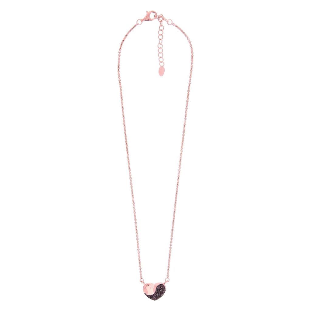 PESAVENTO COLLANA CUORE PICCOLO IN ARGENTO DORATO E POLVERE DI SOGNI BRONZO