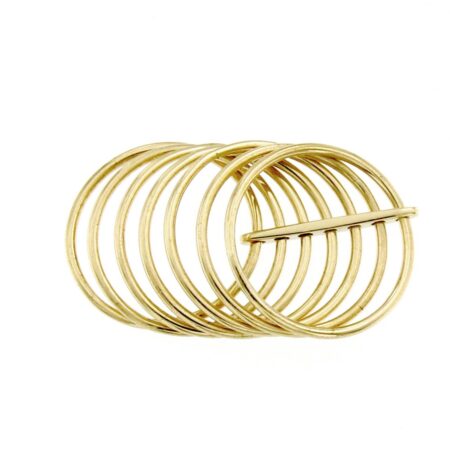 Marco Gerbella anello multifilo con barretta in oro giallo
