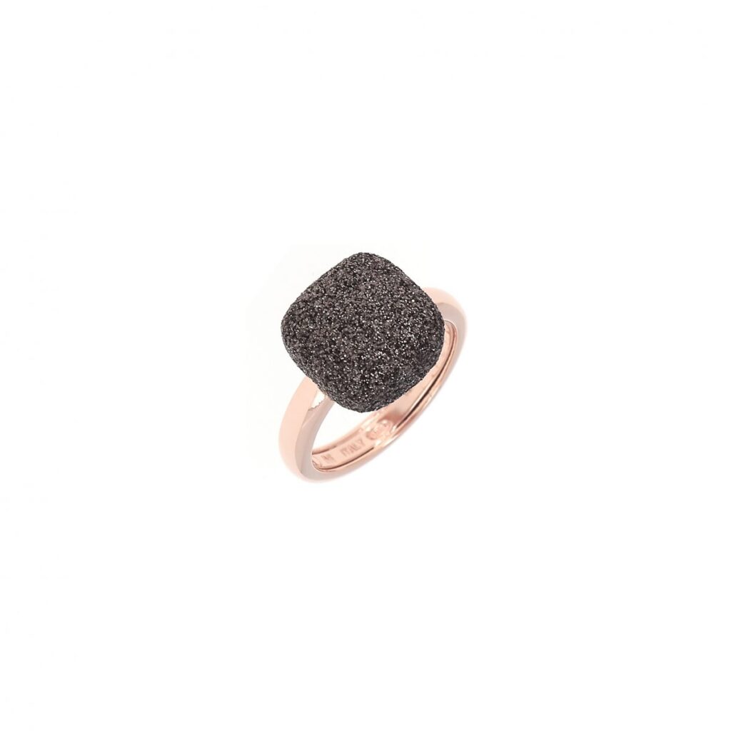 PESAVENTO ANELLO SOLITARIO IN ARGENTO DORATO E POLVERE DI SOGNI BRONZO